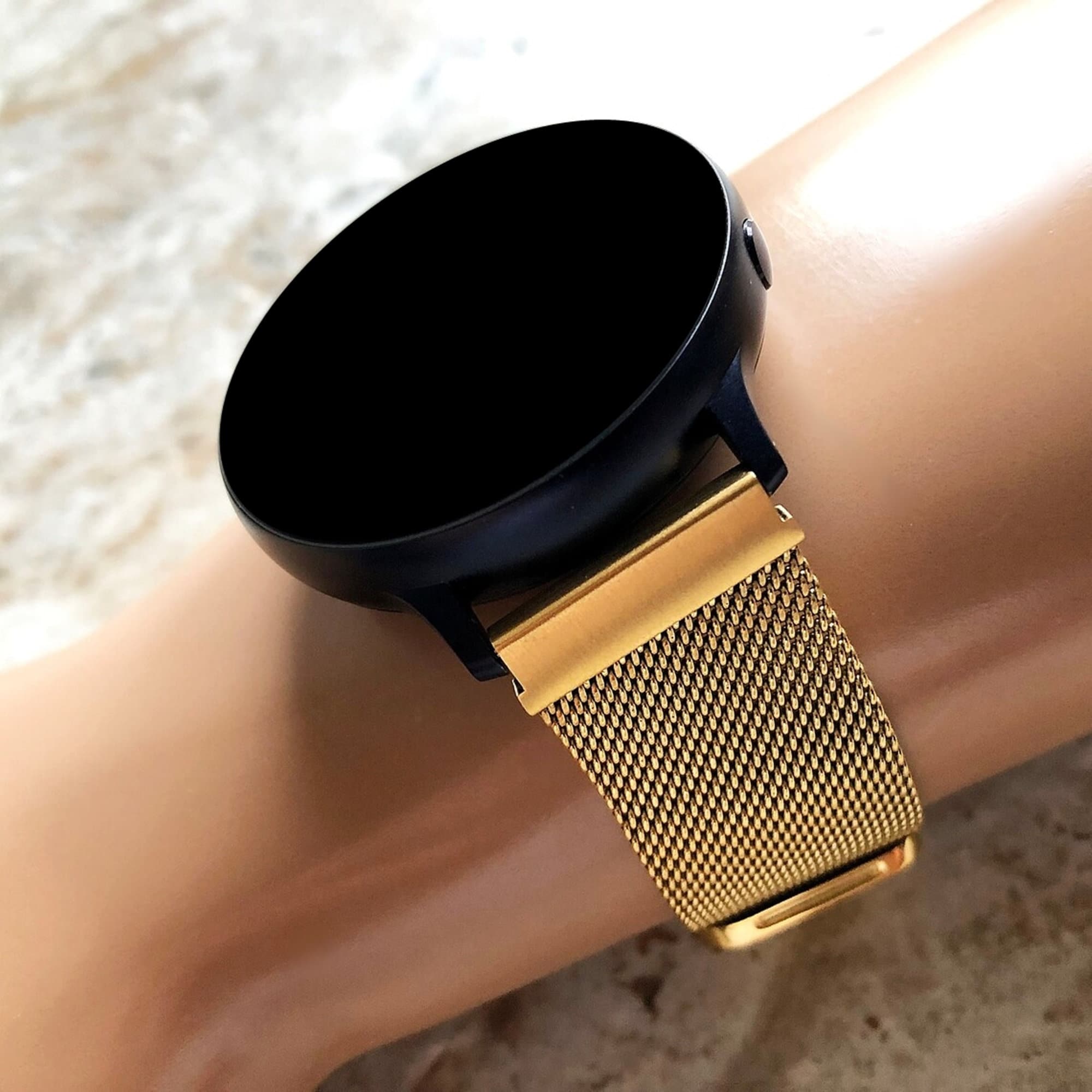 Google Pixel Watch 3 2 1 41mm Band Gold Color Stainless Steel Strap Adjustable Milanese Mesh Bracelet Fashion Accessory Tech Jewelry B20-A